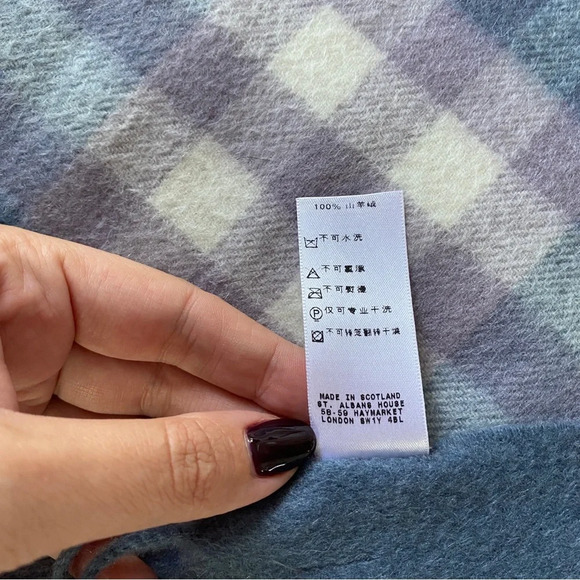 GORGEOUS 100% Cashmere Burberry Scarf - Picture 4 of 7